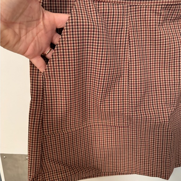 NWT Multi tone brown houndstooth mini skirt - Picture 5 of 8